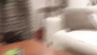 Bearded muscular homo Zack Lemec masturbates big cock solo