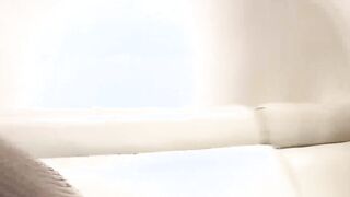 Bearded muscular homo Zack Lemec masturbates big cock solo
