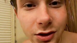 Straight guy teasing with his body and jerking off his cock