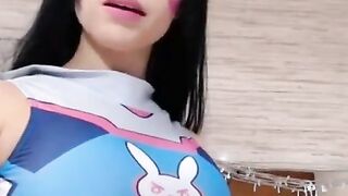 Sexy Babe fucks her oiled up ass for you