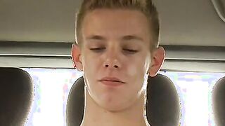 Three young twinks suck each others cocks and bareback
