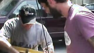 Hairy studs fix a car and end up rawfucking deep and hard Hoe 2