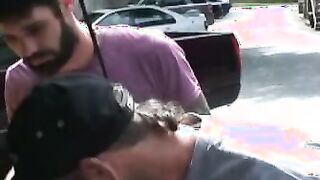 Hairy studs fix a car and end up rawfucking deep and hard
