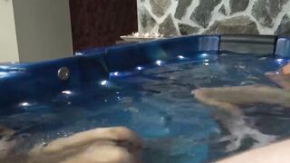 Gorgeous Evelyn Dellai sucks cock while being pussy pounded
