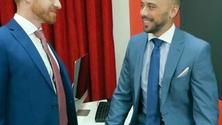 Suit and tie Welcum Leander and Shane Jackson analfucking