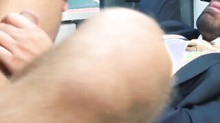 Man in a suit wild Logan Moore beat in a doggy fashion while rimming