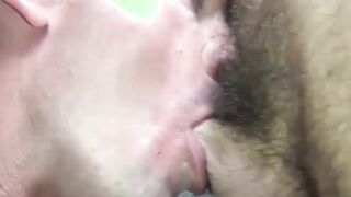 Hairy bearded hunk gets his big rock hard cock deepthroated