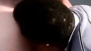 Horny black dude yearns for a giant white cock to swallow