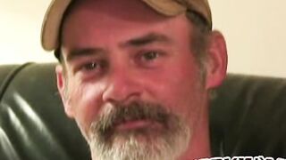 Sexy jerk off session with bearded old dude showing off Hoe 2