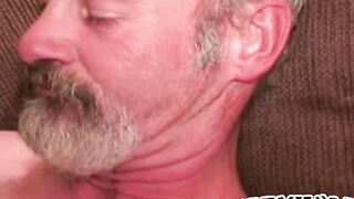 Sexy jerk off session with bearded old dude showing off Hoe 2