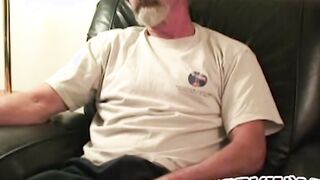 Sexy jerk off session with bearded old dude showing off Hoe 2