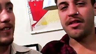 Twink analrammed hard after sucking cock in classic video