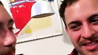 Twink analrammed hard after sucking cock in classic video