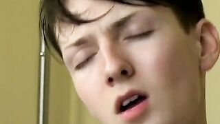 Skinny guy stuffs a toy in his ravenous love hole and groans