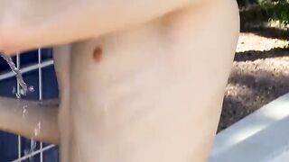 Skinny guy stuffs a toy in his ravenous love hole and groans