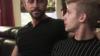 Twink seduced by stepfather with wet blowjob and fucked bare
