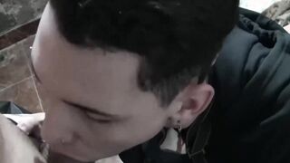 Pierced Latino ass drilled bareback by throbbing cock hunk