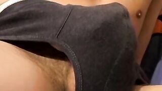 Underwear loving twink Cain masturbates and cums