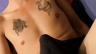 Underwear loving twink Cain masturbates and cums