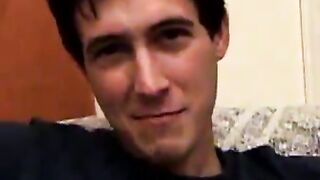 Young amateur teases with his slim body and jerks off rough