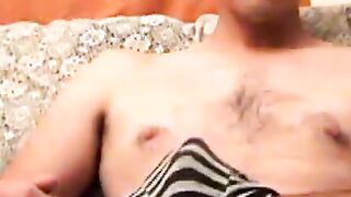 Young amateur teases with his slim body and jerks off rough