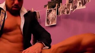Executive guys having hardcore sex while on a break from work