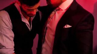 Executive guys having hardcore sex while on a break from work