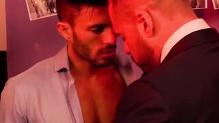 Executive guys having hardcore sex while on a break from work