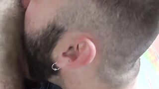Rough hunk slaps his hot bottom jock with his rock hard cock