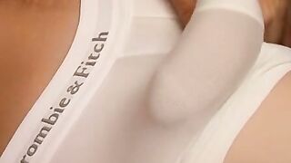 Athletic amateur Jeremiah Johnson masturbates his hairy dick
