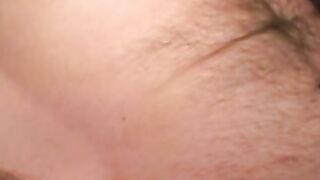 Hairy stud shoots a thick load after intense masturbation