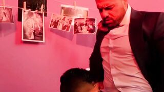 Hardcore sex with executive guys taking a break from work
