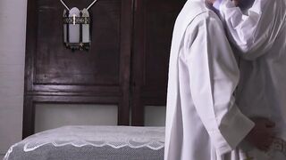 Holy father gets horny while supervising altar training