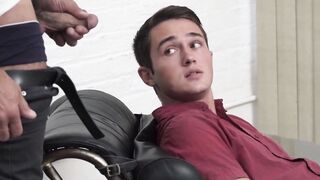 Twink stepson bored hard by buff step daddy