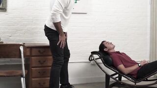 Twink stepson bored hard by buff step daddy
