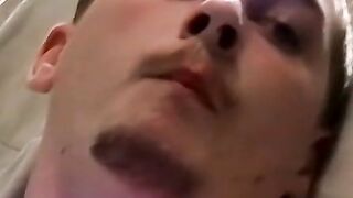 He jerks off his rock solid boner all alone in his warm bed Hoe 2