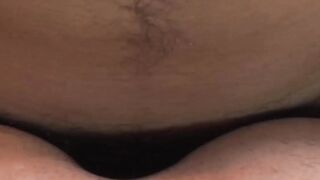 Latino twink barebacks chubby mature man and cums on his ass
