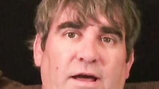 Older stud jerks himself off to orgasm after an interview Hoe 2