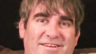 Older stud jerks himself off to orgasm after an interview Hoe 2
