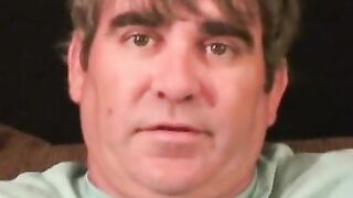 Older stud jerks himself off to orgasm after an interview Hoe 2