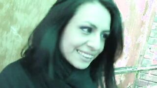 Oral fun with Latina in an old building