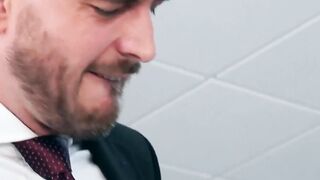 elegant hunk Franky Fox pays a suit tailor in raw drill bits