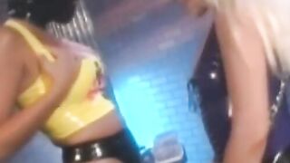 Maskwearing subbabe relishes her oral dominas pussy