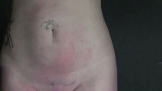 Horny Angel tormented by dripping hot wax and monster dildo