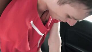 Interracial bareback between black stepdad and his white son