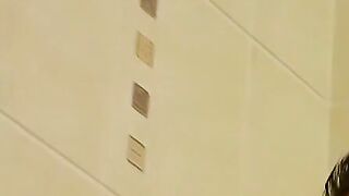 Twink Cristian cums in undies after jerking and showering