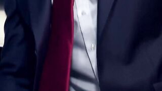 Bar gimp agrees to fuck this sexy classy dude after hours