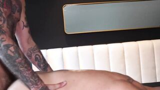 Hunk Tryp Bates meets handsome Romeo Davis for raw passion in cutlers Den