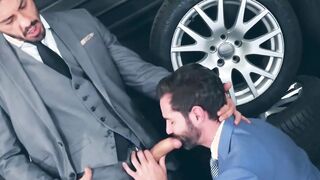 Businessman Dani Robles who has a beard fucked raw after hot rimming