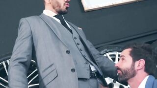 Businessman Dani Robles who has a beard fucked raw after hot rimming